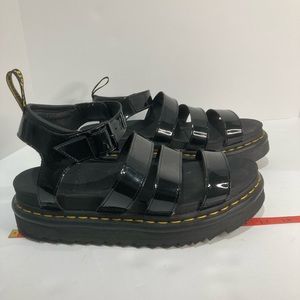 Dr. Martens Blaire vegan patent sandals.